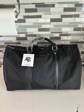 Hook & Albert garment carry on bag black new weekender duffel bag